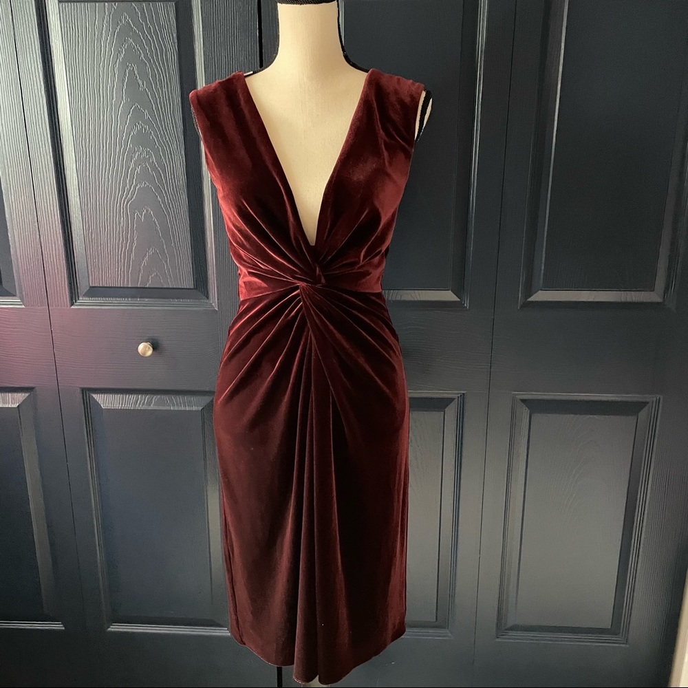 Laundry Burgundy Velvet Dress